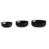 DISH NIOR METAL BLACK SET OF 3